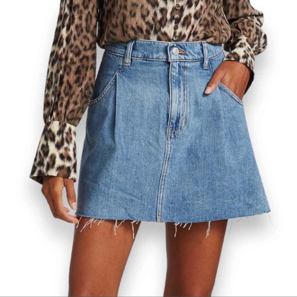 Free People Cosmico Flirt Denim Blue Women's Skirt